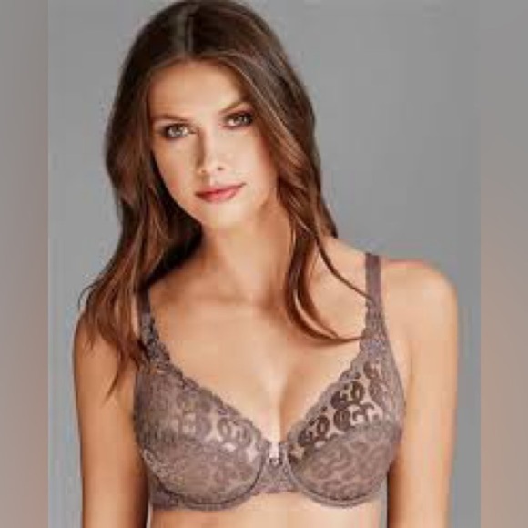 Wacoal Other - Wacoal brown Arabesque 85199 mesh embroidered Underwire Bra, 38D.